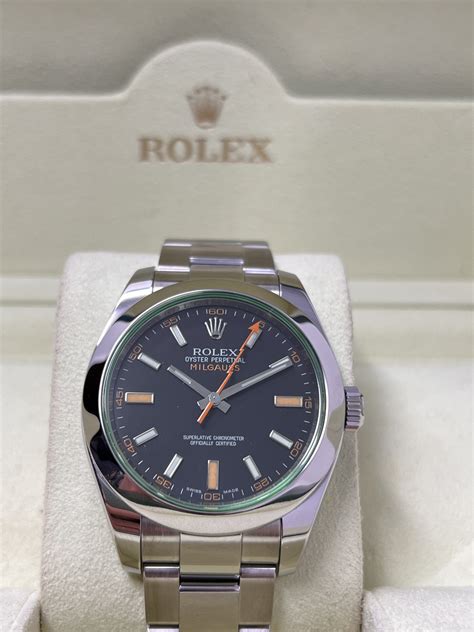 vetro rolex rotto|Rolex Milgauss 40MM IN ACCIAIO VETRO VERDE REF..